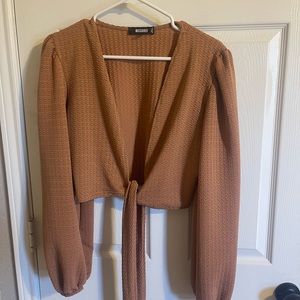 Terracotta orange tie top